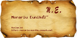 Morariu Euniké névjegykártya